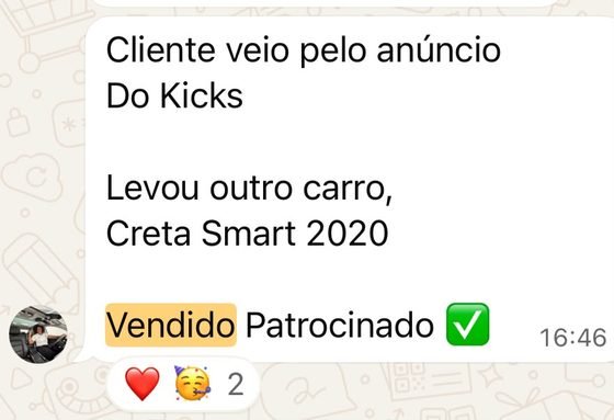 Print de venda confirmada via anúncio