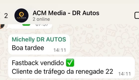 Print de venda confirmada via tráfego